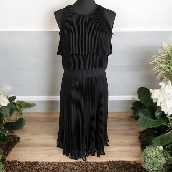 Jones New York Layered Top Pleated Dress - Picture 1 of 4